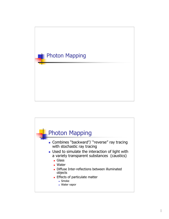 photon mapping