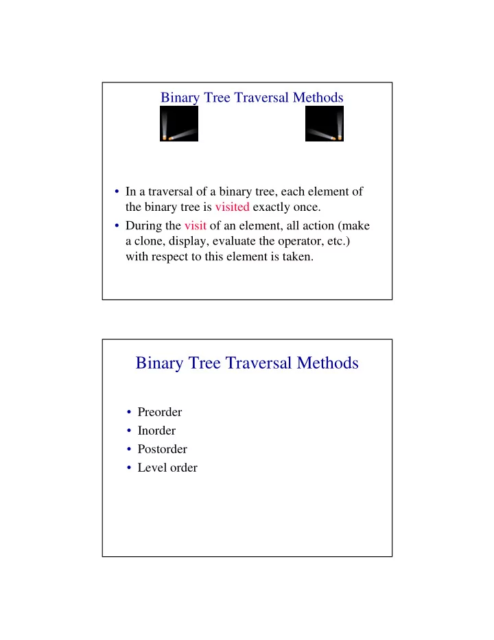 binary tree traversal methods