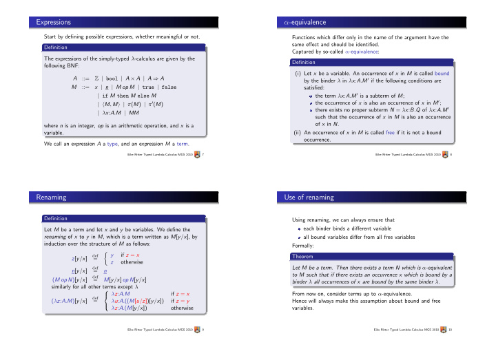 expressions equivalence