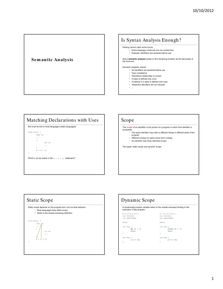 is syntax analysis enough