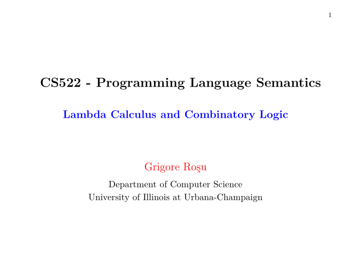 cs522 programming language semantics