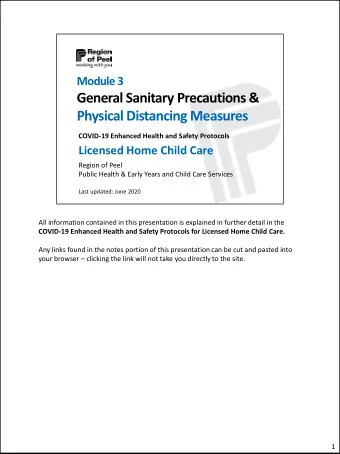 Physical Distancing Measures  COVID-19 Enhanced Health and Safety Protocols  Licensed Home Child