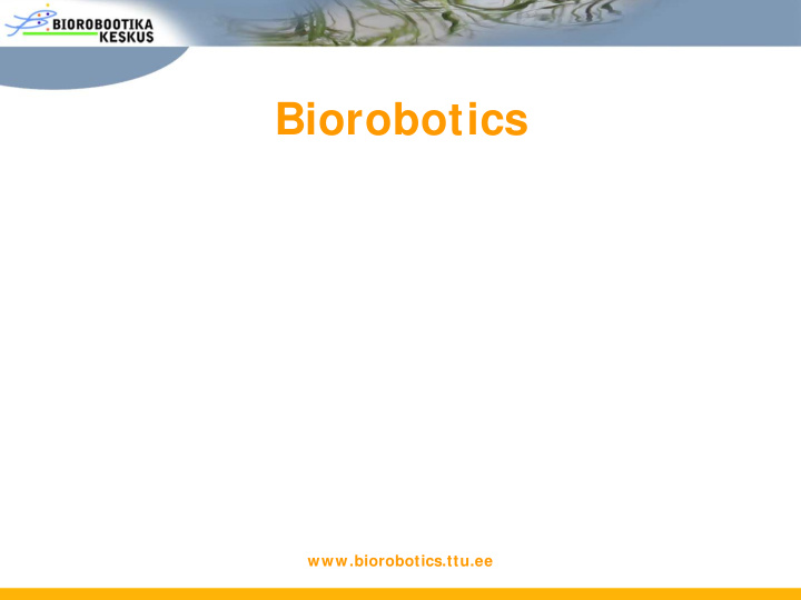 biorobotics