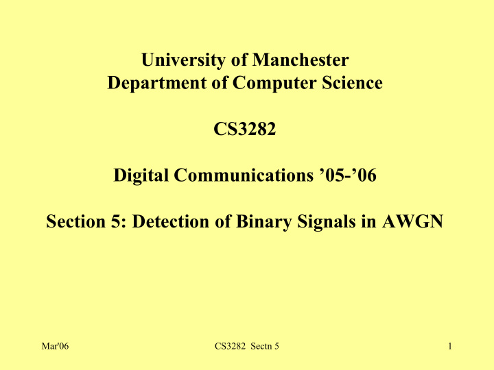 university of manchester department of computer science