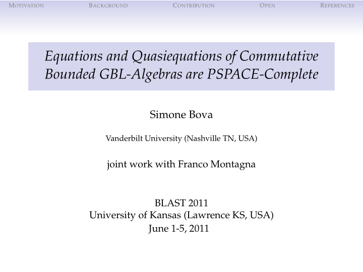 equations and quasiequations of commutative bounded gbl