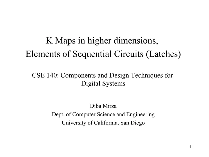 k maps in higher dimensions elements of sequential