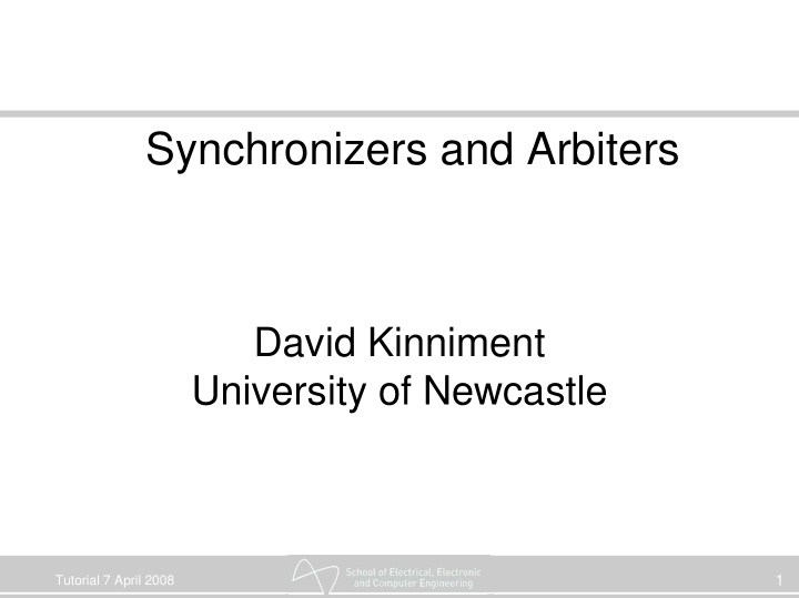synchronizers and arbiters