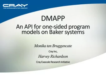 Basic features of the API  Memory allocation and sample API calls  Preliminary Gemini