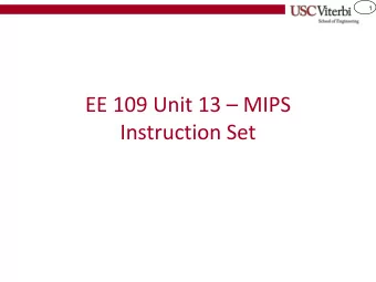 Instruction Set  2  Architecting a vocabulary for the HW  INSTRUCTION SET OVERVIEW  3  Instruction