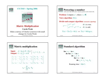 Powering a number  (a bit easier than the recursive mystery question on the homework) Problem: