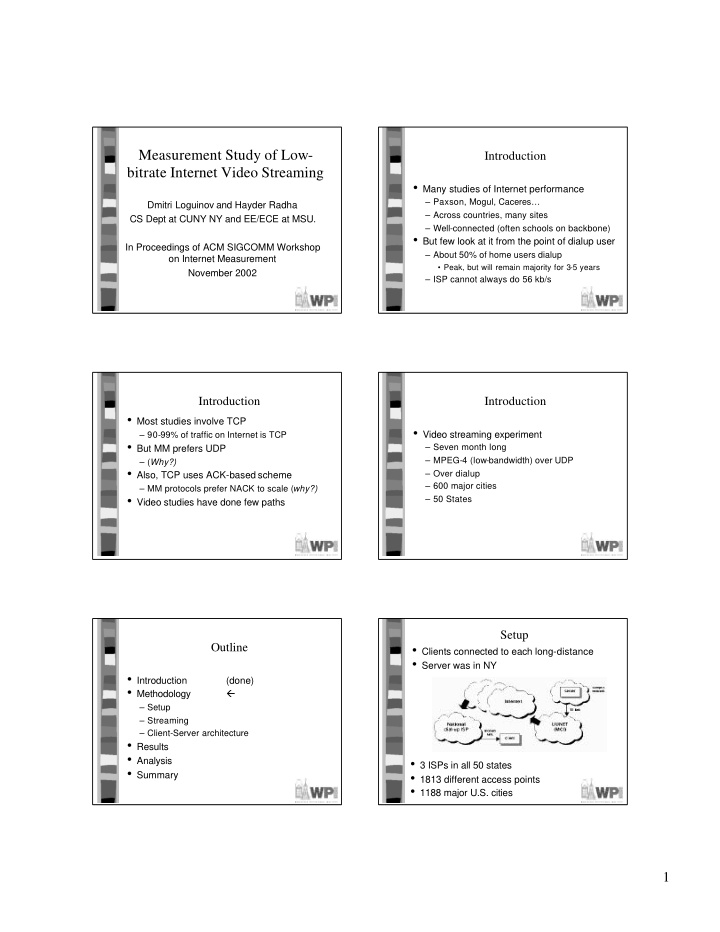 measurement study of low