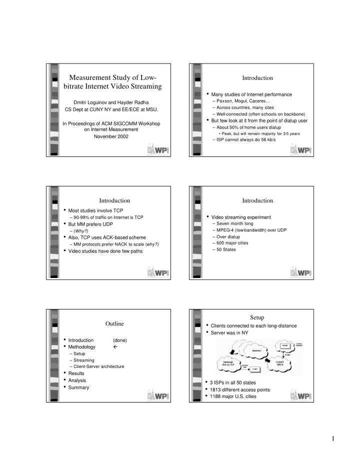 measurement study of low