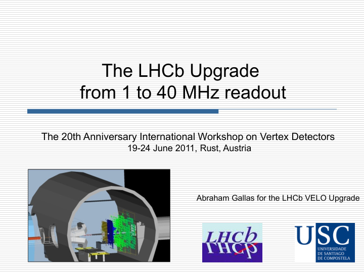 the lhcb upgrade from 1 to 40 mhz readout