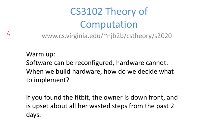 cs3102 theory of