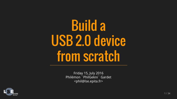 build a usb 2 0 device from scratch