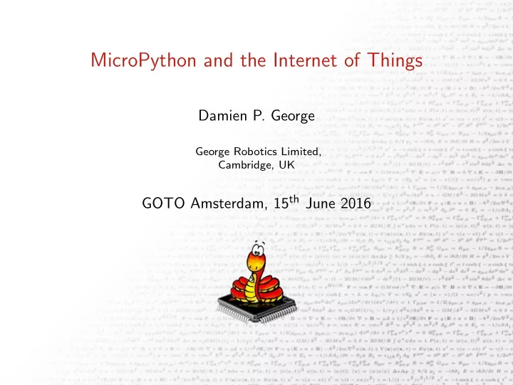 micropython and the internet of things
