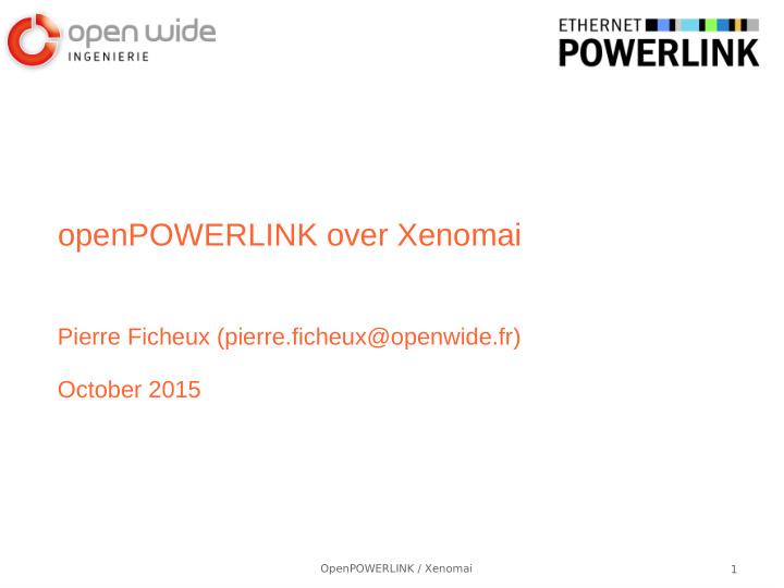 openpowerlink over xenomai