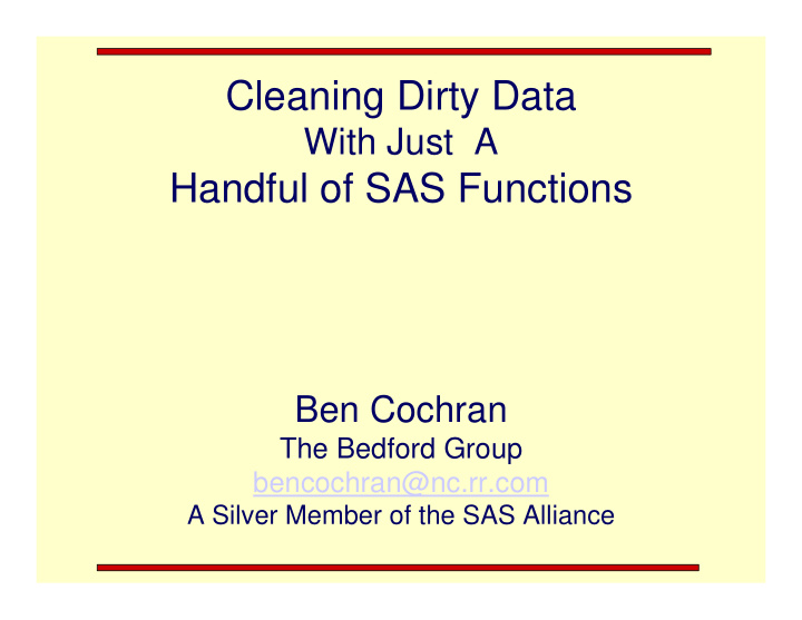 cleaning dirty data