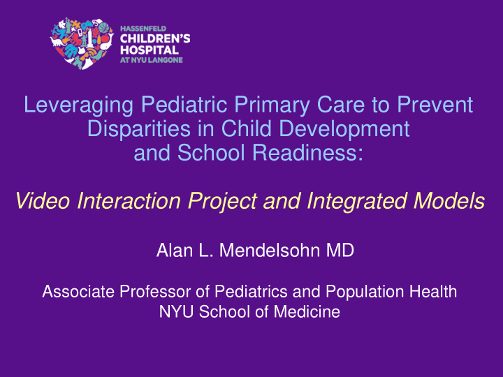 leveraging pediatric primary care to prevent disparities