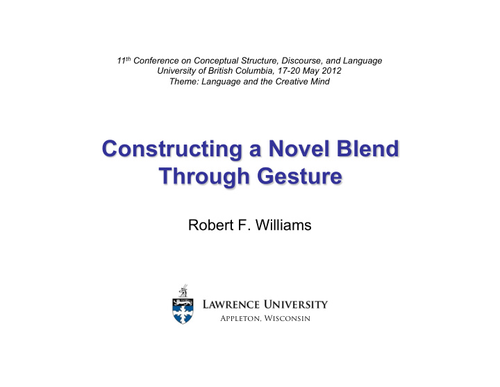 constructing a novel blend through gesture