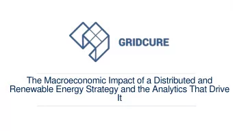 Renewable Energy Strategy and the Analytics That Drive  It GridCure uses data to optimize energy