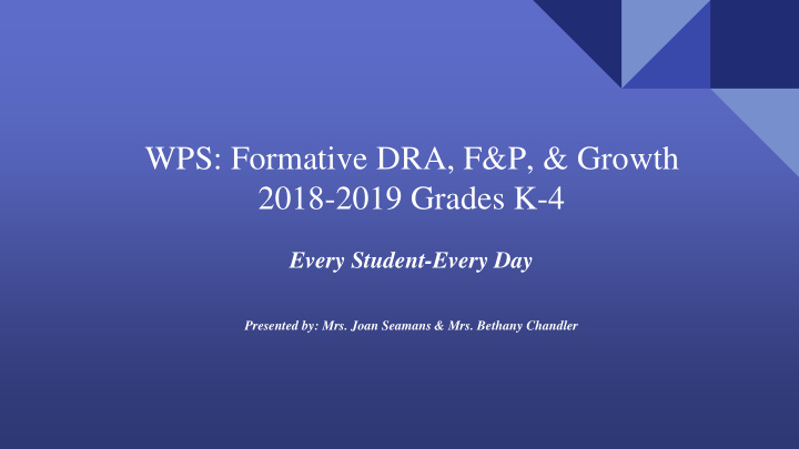 wps formative dra f amp p amp growth 2018 2019 grades k 4