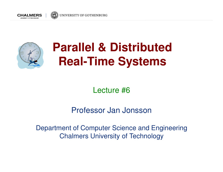 parallel distributed real time systems