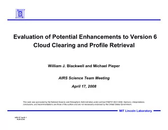 Outline    Overview of recent work  improving performance in most  difficult cases: