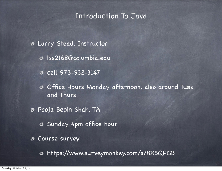 introduction to java