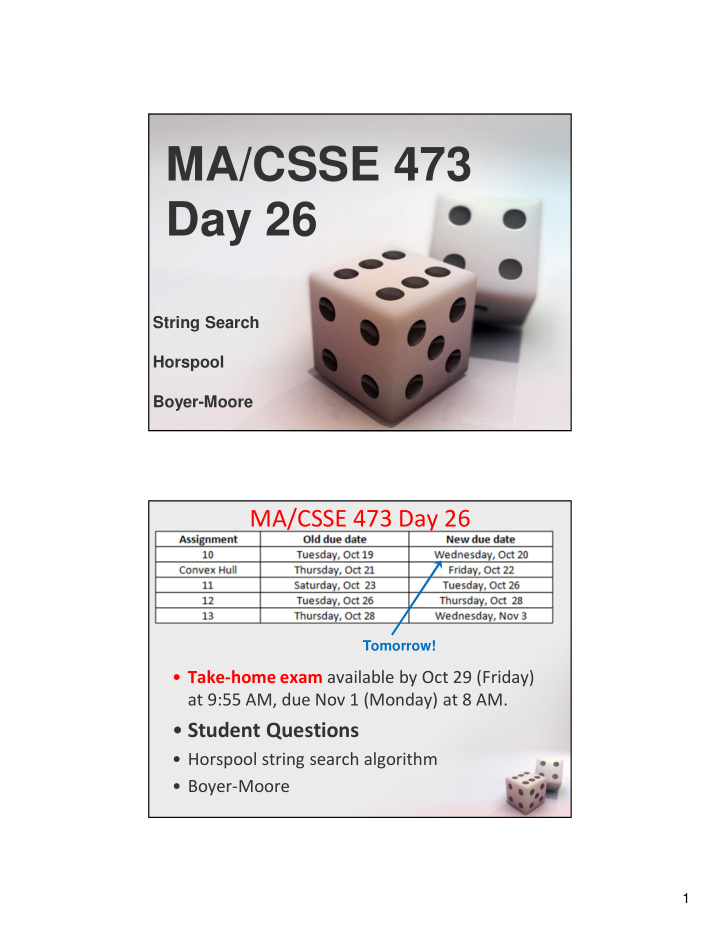 ma csse 473 day 26