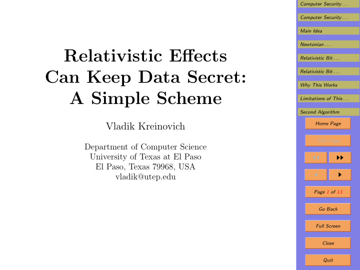 relativistic effects