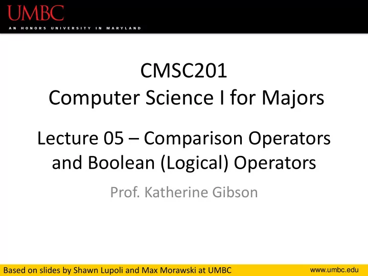 computer science i for majors