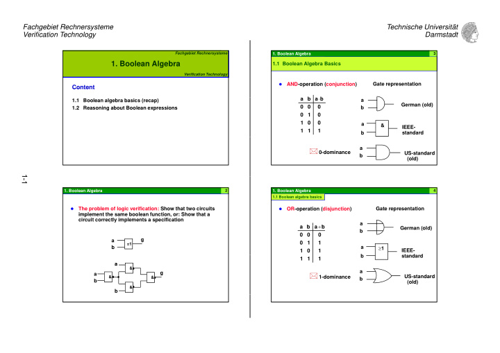 1 boolean algebra