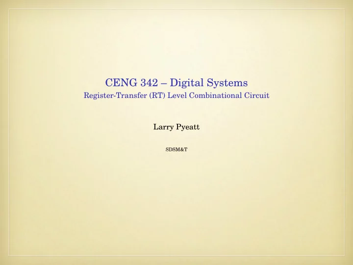 ceng 342 digital systems