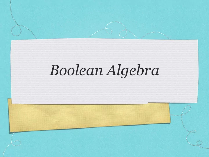 boolean logic