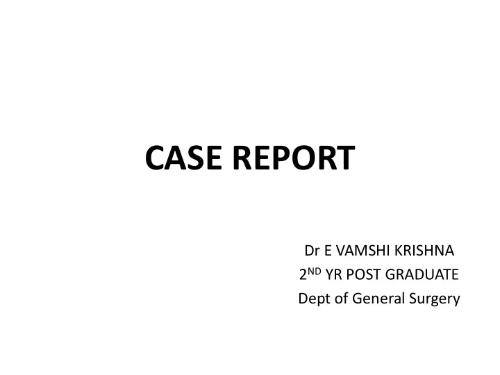 case report