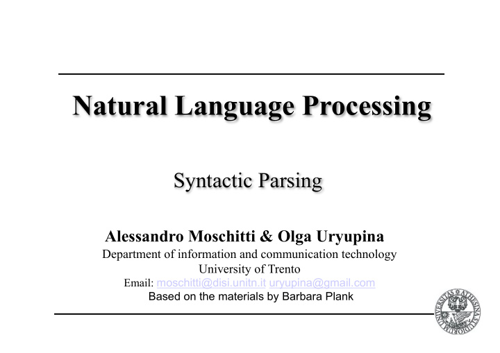 natural language processing