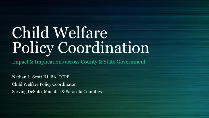 child welfare policy coordination