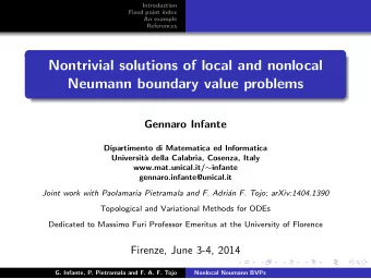 Nontrivial solutions of local and nonlocal  Neumann boundary value problems  Gennaro Infante