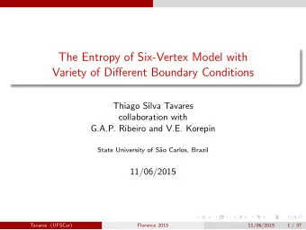 The Entropy of Six-Vertex Model with  Variety of Different Boundary Conditions  Thiago Silva