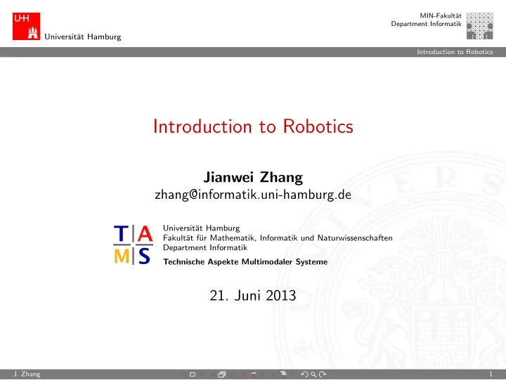 introduction to robotics