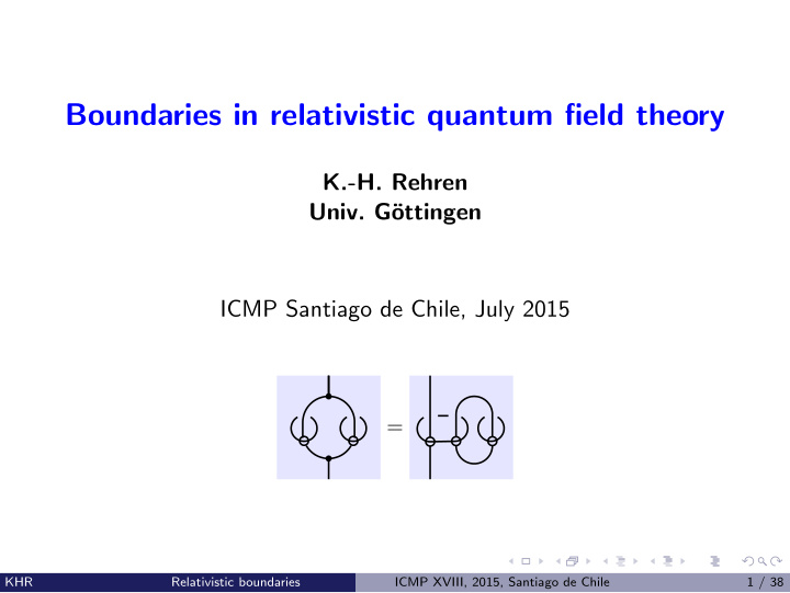 boundaries in relativistic quantum field theory