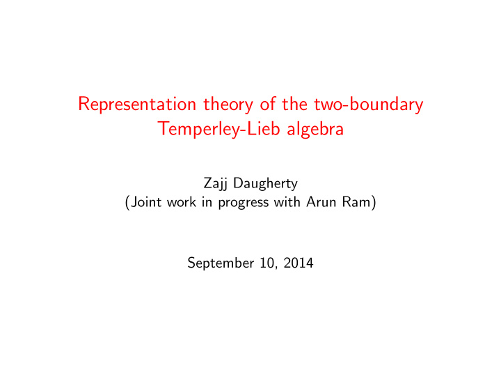 representation theory of the two boundary temperley lieb
