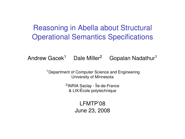 reasoning in abella about structural operational