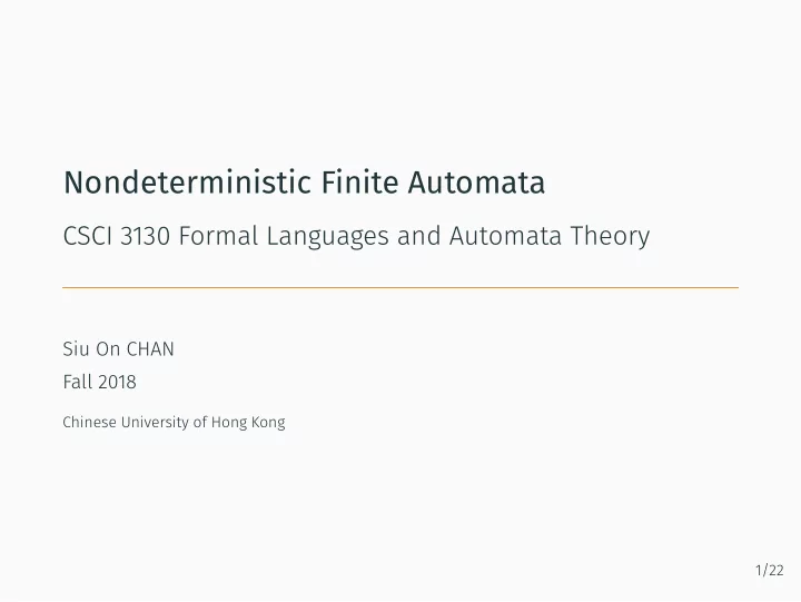 nondeterministic finite automata