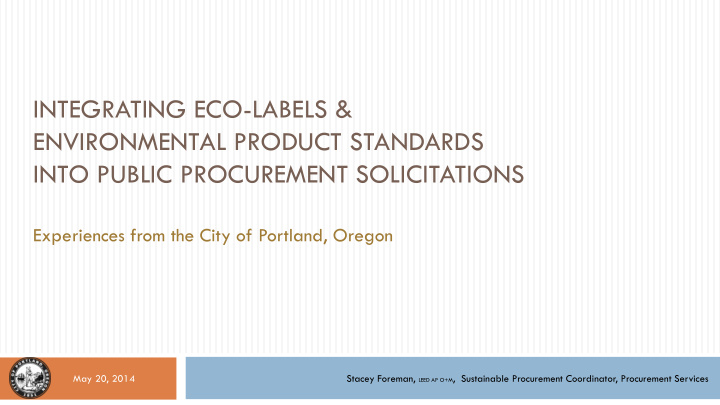 integrating eco labels environmental product standards