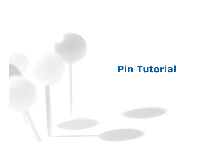 pin tutorial