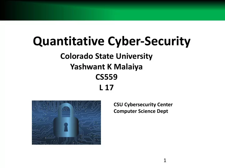 quantitative cyber security