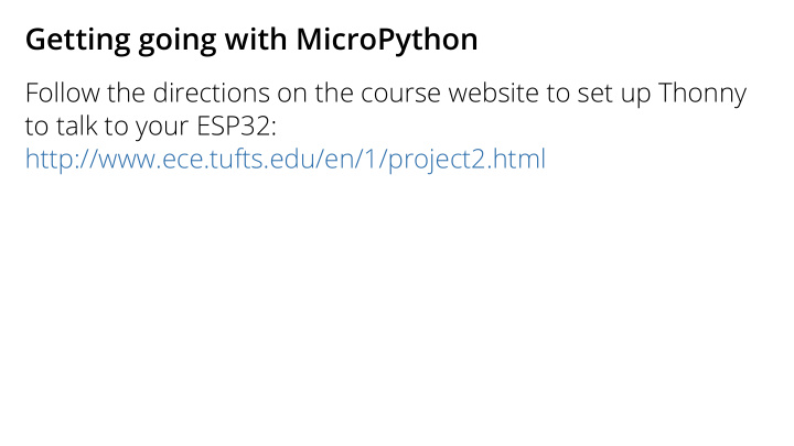 getting going with micropython