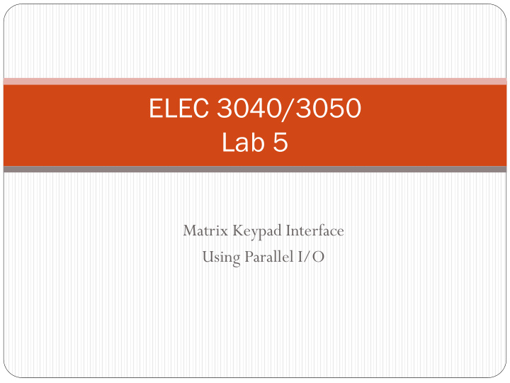 elec 3040 3050 lab 5